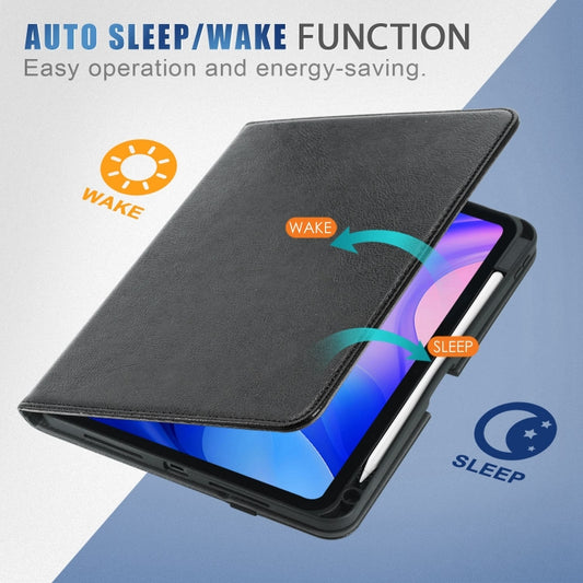 For iPad Pro 11 2025 / 2024 Front Stand Smart TPU Leather Tablet Case(Black) by buy2fix