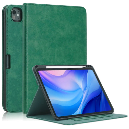 For iPad Pro 11 2024 Front Stand Smart TPU Leather Tablet Case(Green) - iPad Pro 11 2024 Cases by buy2fix | Online Shopping UK | buy2fix