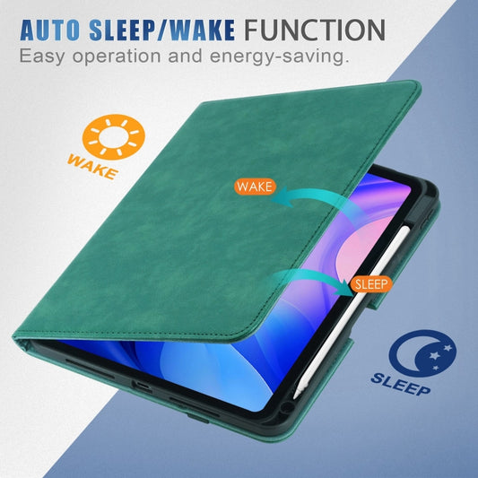 For iPad Pro 11 2025 / 2024 Front Stand Smart TPU Leather Tablet Case(Green) by buy2fix