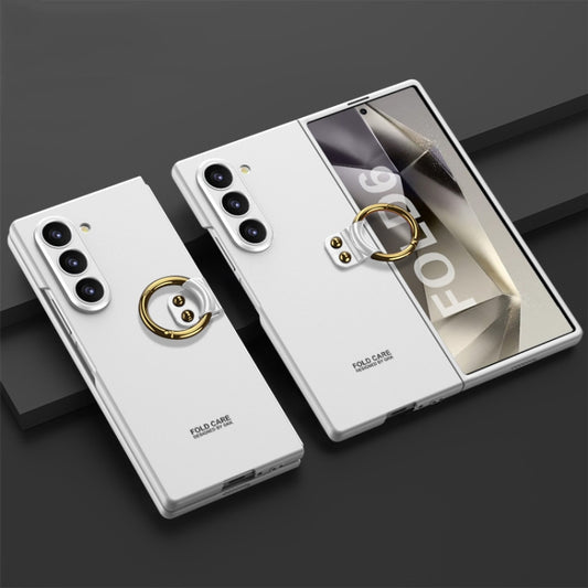For Samsung Galaxy Z Flip6 / Flip7 FE GKK Accurate Hole Ultra-thin PC Phone Case with Ring Holder(Silver) by GKK