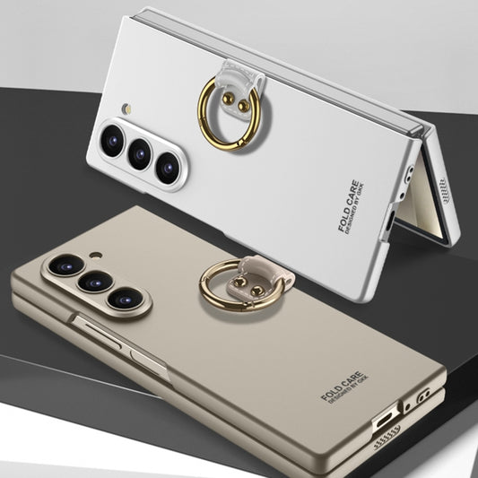 For Samsung Galaxy Z Flip6 / Flip7 FE GKK Accurate Hole Ultra-thin PC Phone Case with Ring Holder(Dark Green) by GKK