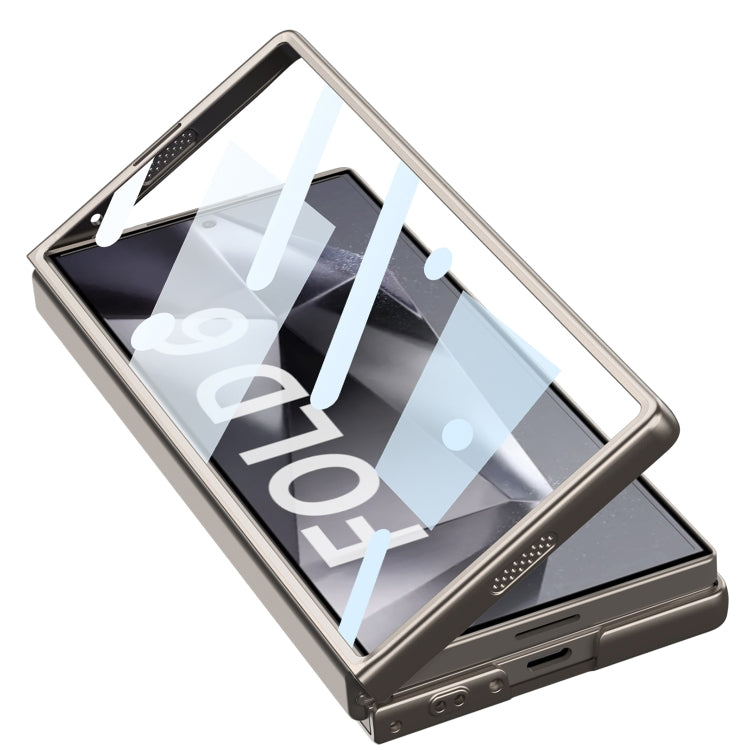 For Samsung Galaxy Z Fold6 GKK Integrated Ultra-thin Sliding Window Card Slot Phone Case(Titanium Gray) - Galaxy Z Fold6 5G Cases by GKK | Online Shopping UK | buy2fix