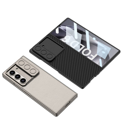 For Samsung Galaxy Z Fold6 GKK Integrated Ultra-thin Sliding Window Leather Phone Case(Titanium Gray) - Galaxy Z Fold6 5G Cases by GKK | Online Shopping UK | buy2fix