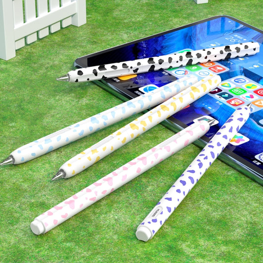 For Huawei M-Pencil 1 / 2 / 3 Cow Pattern Stylus Silicone Protective Cover(Yellow) - Pencil Accessories by buy2fix | Online Shopping UK | buy2fix