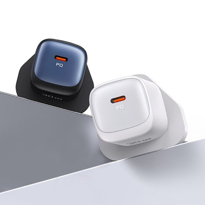 USAMS CC253 30W USB-C / Type-C GaN Fast Charger, UK Plug(Black) - USB Charger by USAMS | Online Shopping UK | buy2fix