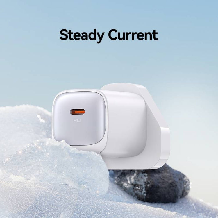 USAMS CC253 30W USB-C / Type-C GaN Fast Charger, UK Plug(Black) - USB Charger by USAMS | Online Shopping UK | buy2fix