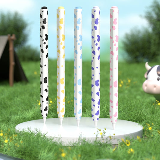 For Apple Pencil USB-C Cow Pattern Stylus Silicone Protective Cover(Purple) by buy2fix