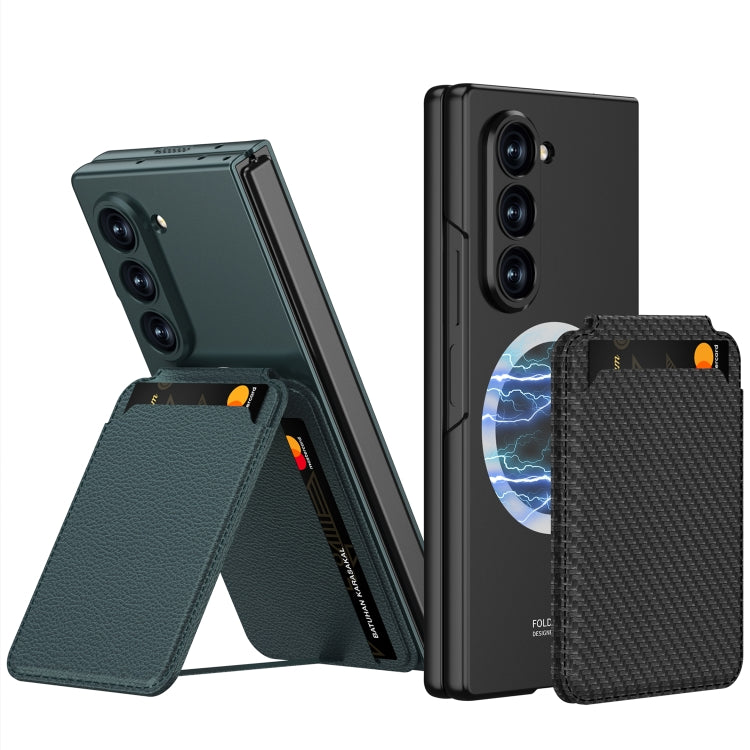 For Samsung Galaxy Z Fold6 GKK Integrated Magsafe Detachable Card Slot Phone Case(Black) - Galaxy Z Fold6 5G Cases by GKK | Online Shopping UK | buy2fix