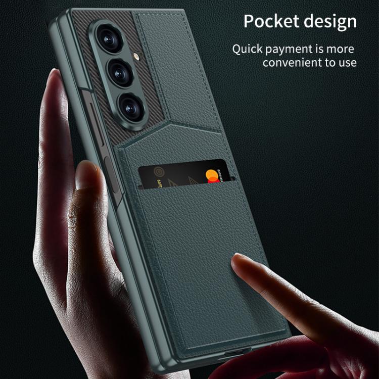 For Samsung Galaxy Z Fold7 5G GKK Integrated Rotor Bracket Recessed Card Bag Phone Case(Black) - Galaxy Z Fold7 5G Cases by GKK | Online Shopping UK | buy2fix