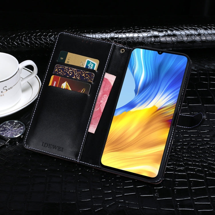 For Huawei Honor X10 Max idewei Crocodile Texture Horizontal Flip Leather Case with Holder & Card Slots & Wallet(Dark Blue) - Honor Cases by idewei | Online Shopping UK | buy2fix