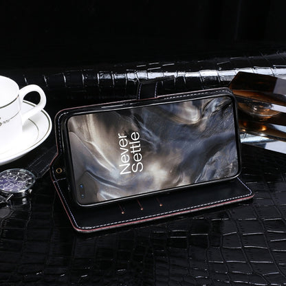 For OnePlus Nord idewei Crocodile Texture Horizontal Flip Leather Case with Holder & Card Slots & Wallet(Black) - OnePlus Cases by idewei | Online Shopping UK | buy2fix