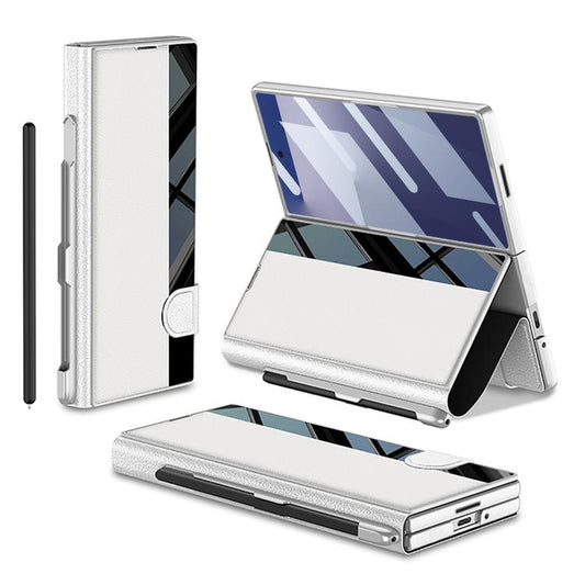 For Samsung Galaxy Z Fold7 5G GKK Integrated Full Coverage Flip Phone Case with Pen Slot, Not Included Pen(Silver) - Galaxy Z Fold7 5G Cases by GKK | Online Shopping UK | buy2fix