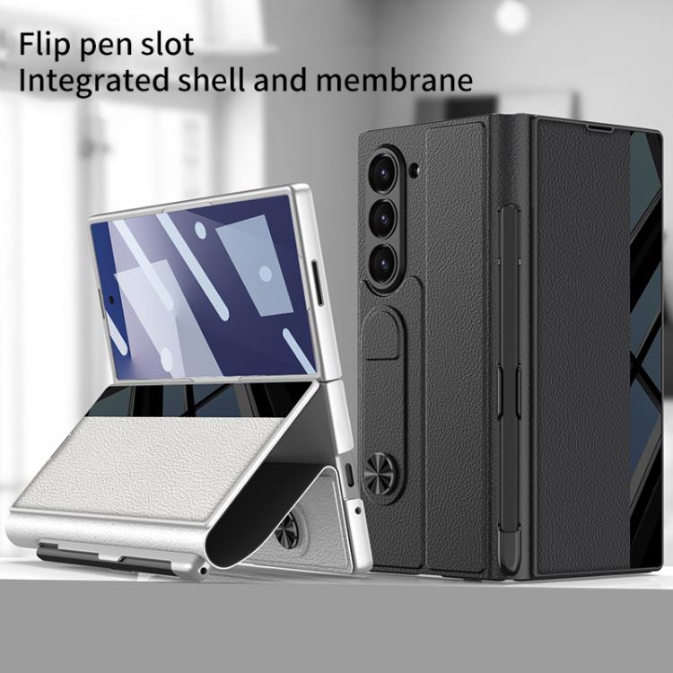 For Samsung Galaxy Z Fold7 5G GKK Integrated Full Coverage Flip Phone Case with Pen Slot, Not Included Pen(Silver) - Galaxy Z Fold7 5G Cases by GKK | Online Shopping UK | buy2fix