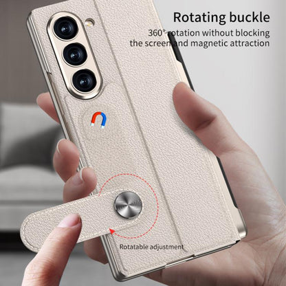 For Samsung Galaxy Z Fold7 5G GKK Integrated Full Coverage Flip Phone Case with Pen Slot, Not Included Pen(Silver) - Galaxy Z Fold7 5G Cases by GKK | Online Shopping UK | buy2fix