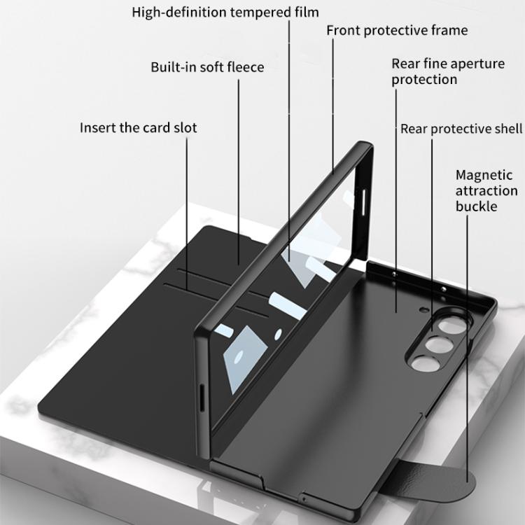 For Samsung Galaxy Z Fold7 5G GKK Integrated Full Coverage Flip Phone Case with Pen Slot, Not Included Pen(Silver) - Galaxy Z Fold7 5G Cases by GKK | Online Shopping UK | buy2fix