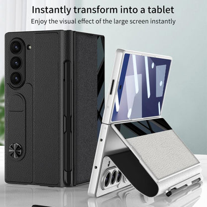 For Samsung Galaxy Z Fold7 5G GKK Integrated Full Coverage Flip Phone Case with Pen Slot, Not Included Pen(Black) - Galaxy Z Fold7 5G Cases by GKK | Online Shopping UK | buy2fix