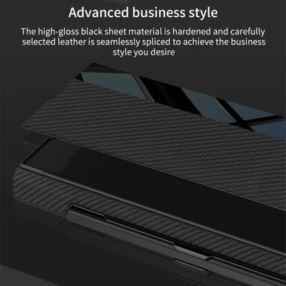 For Samsung Galaxy Z Fold7 5G GKK Integrated Full Coverage Flip Phone Case with Pen Slot, Not Included Pen(Carbon Fibre Black) - Galaxy Z Fold7 5G Cases by GKK | Online Shopping UK | buy2fix