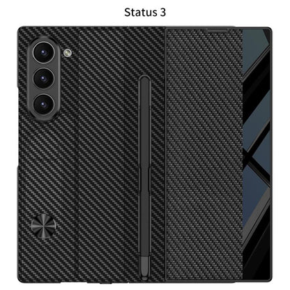 For Samsung Galaxy Z Fold7 5G GKK Integrated Full Coverage Flip Phone Case with Pen Slot, Not Included Pen(Grey) - Galaxy Z Fold7 5G Cases by GKK | Online Shopping UK | buy2fix