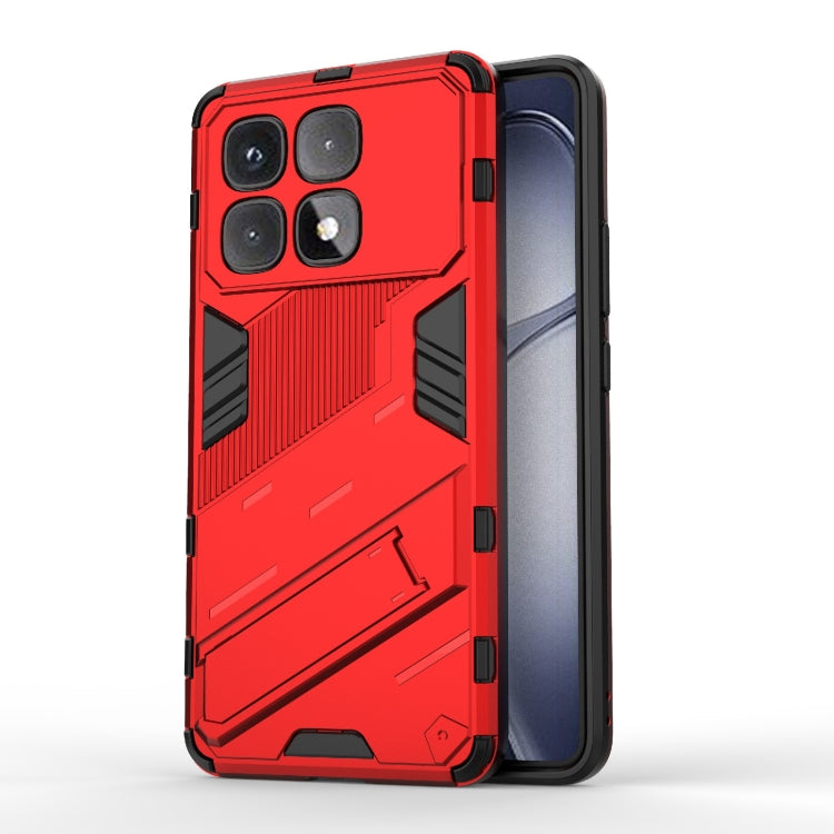 For Redmi K70 Ultra Global Punk Armor 2 in 1 PC + TPU Phone Case with Holder(Red) - Xiaomi Cases by buy2fix | Online Shopping UK | buy2fix