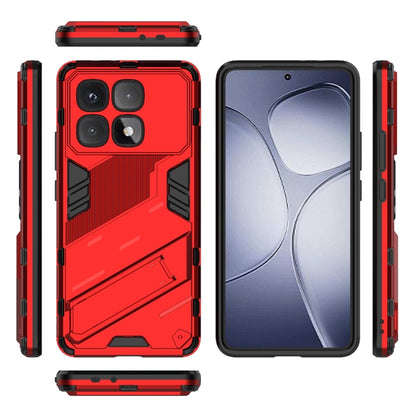 For Redmi K70 Ultra Global Punk Armor 2 in 1 PC + TPU Phone Case with Holder(Red) - Xiaomi Cases by buy2fix | Online Shopping UK | buy2fix