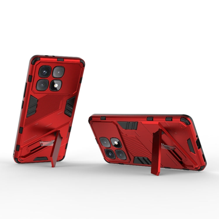 For Redmi K70 Ultra Global Punk Armor 2 in 1 PC + TPU Phone Case with Holder(Red) - Xiaomi Cases by buy2fix | Online Shopping UK | buy2fix