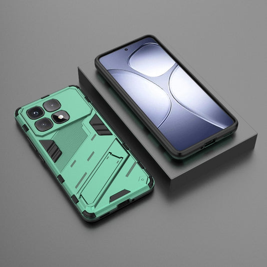 For Redmi K70 Ultra Global Punk Armor 2 in 1 PC + TPU Phone Case with Holder(Green) by buy2fix