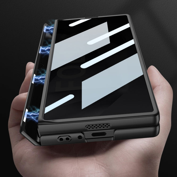 For Samsung Galaxy Z Fold6 GKK Integrated Anti Peep Full Coverage Magnetic Fold Phone Case(Titanium Gray) by GKK