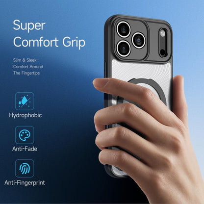 For iPhone 17 Pro DUX DUCIS Aimo Mag Series MagSafe Ring Holder Frosted Phone Case(Black) - iPhone 17 Pro Cases by DUX DUCIS | Online Shopping UK | buy2fix