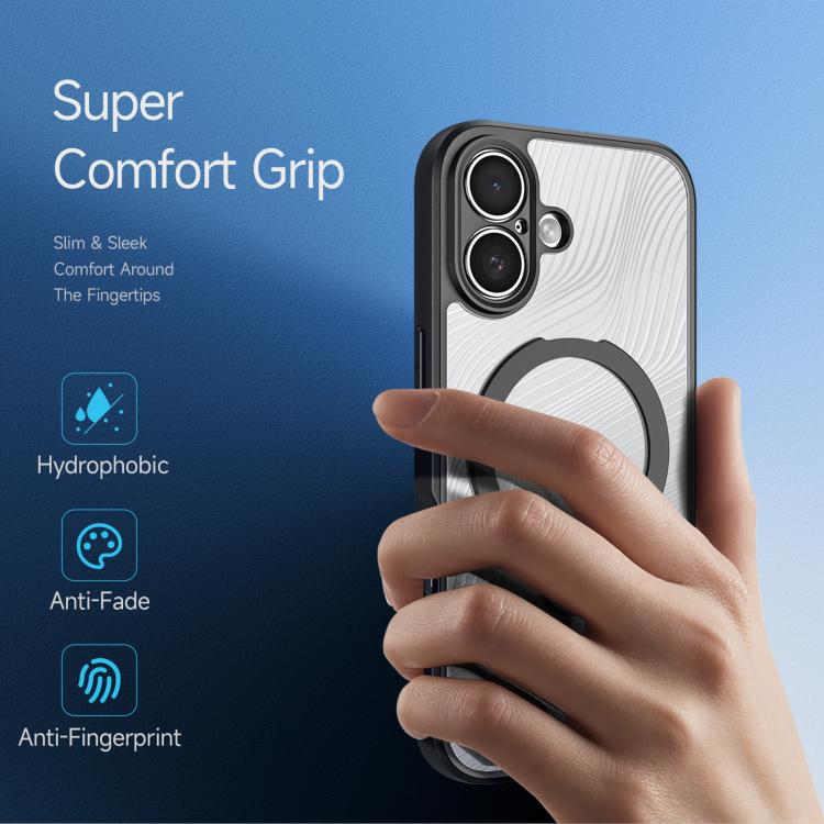 For iPhone 17 DUX DUCIS Aimo Mag Series MagSafe Ring Holder Frosted Phone Case(Black) - iPhone 17 Cases by DUX DUCIS | Online Shopping UK | buy2fix