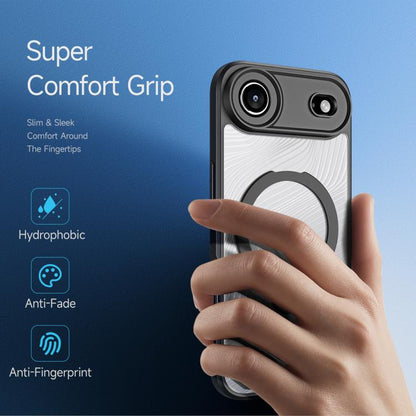 For iPhone 17 Air DUX DUCIS Aimo Mag Series MagSafe Ring Holder Frosted Phone Case(Black) - iPhone 17 Air Cases by DUX DUCIS | Online Shopping UK | buy2fix