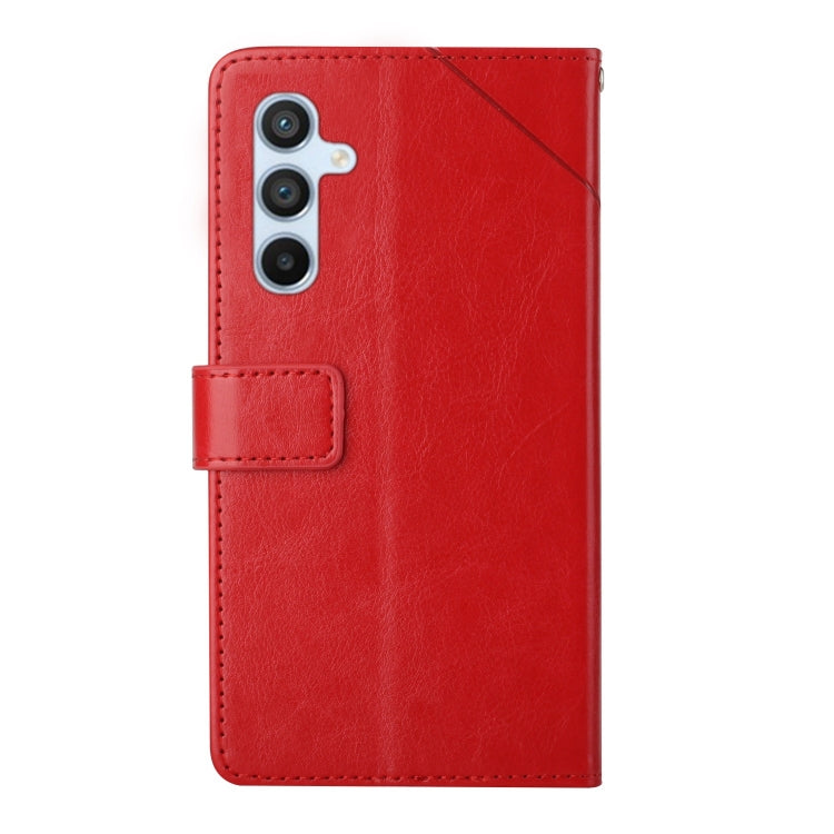 For Samsung Galaxy S25+ 5G Y-shaped Pattern Flip Leather Phone Case(Red) by buy2fix