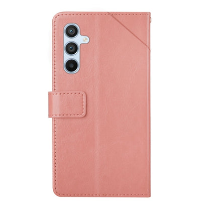 For Samsung Galaxy S25+ 5G Y-shaped Pattern Flip Leather Phone Case(Pink) by buy2fix