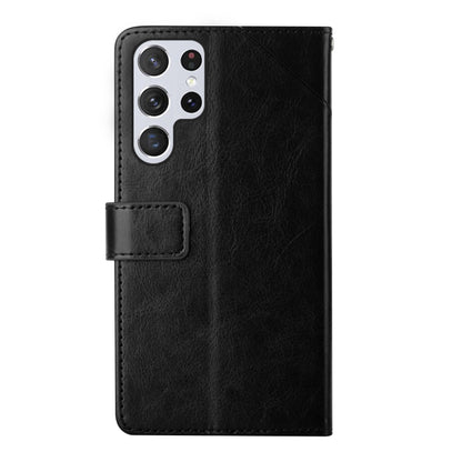 For Samsung Galaxy S25 Ultra 5G Y-shaped Pattern Flip Leather Phone Case(Black) - Galaxy S25 Ultra 5G Cases by buy2fix | Online Shopping UK | buy2fix