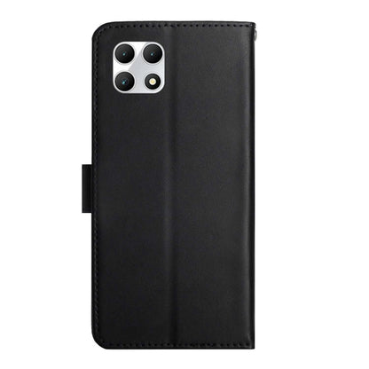 For T-Mobile REVVL 7 5G HT02 Genuine Leather Fingerprint-proof Flip Phone Case(Black) - More Brand by buy2fix | Online Shopping UK | buy2fix