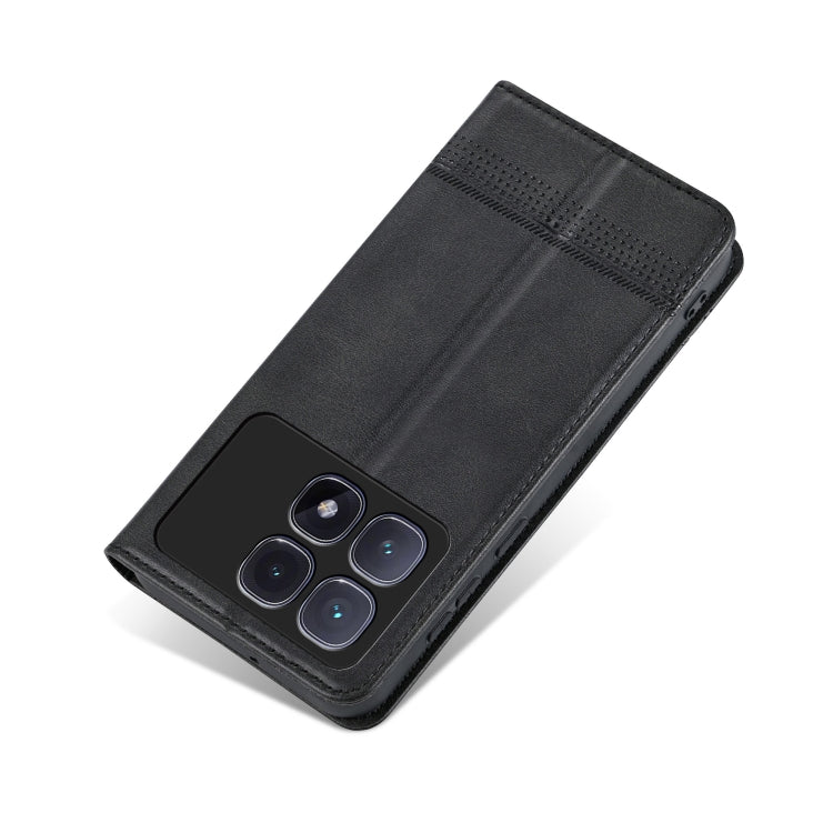 For Redmi K70 Ultra AZNS Magnetic Calf Texture Flip Leather Phone Case(Black) - Xiaomi Cases by AZNS | Online Shopping UK | buy2fix