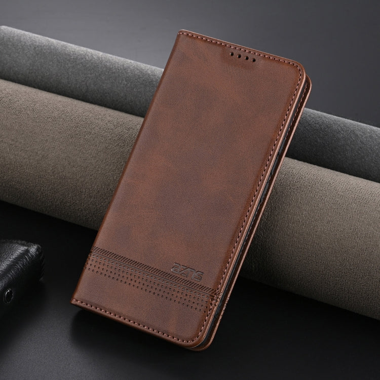 For Redmi K70 Ultra AZNS Magnetic Calf Texture Flip Leather Phone Case(Dark Brown) - Xiaomi Cases by AZNS | Online Shopping UK | buy2fix