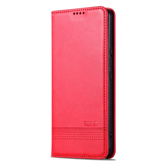 For Redmi Note 14 Pro 5G AZNS Magnetic Calf Texture Flip Leather Phone Case(Red) by AZNS