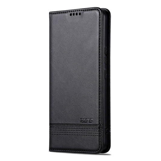 For Redmi Note 14 Pro 5G AZNS Magnetic Calf Texture Flip Leather Phone Case(Black) by AZNS