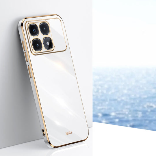 For Redmi K70 Ultra XINLI Straight Edge 6D Electroplate TPU Phone Case(White)