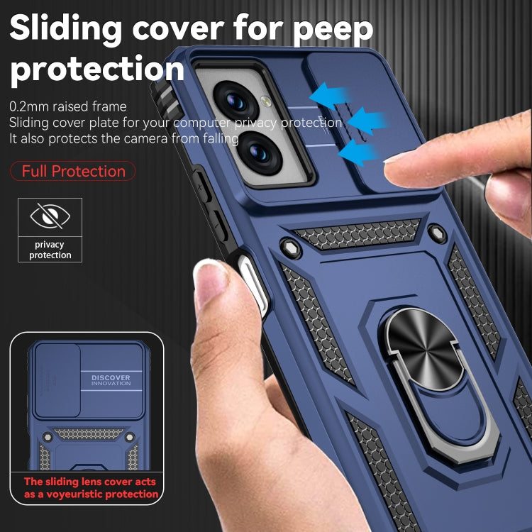 For Motorola Moto G Power 5G 2024 Sliding Camshield Holder Phone Case(Blue) - Motorola Cases by buy2fix | Online Shopping UK | buy2fix