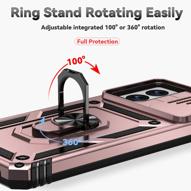 For Motorola Moto G Power 5G 2024 Sliding Camshield Holder Phone Case(Rose Gold) - Motorola Cases by buy2fix | Online Shopping UK | buy2fix