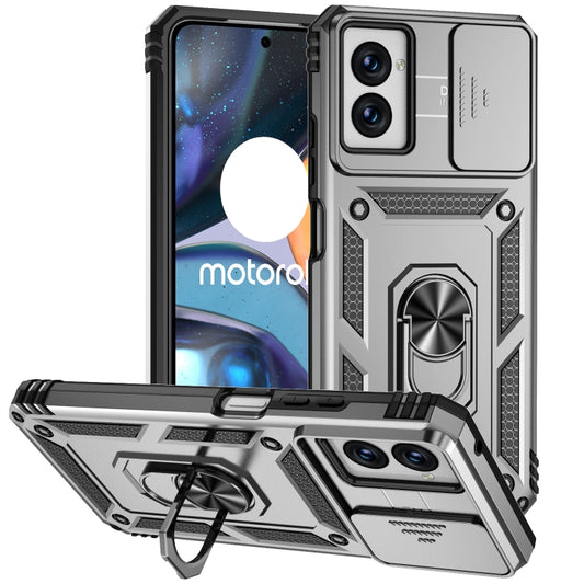 For Motorola Moto G Power 5G 2024 Sliding Camshield Holder Phone Case(Silver) - Motorola Cases by buy2fix | Online Shopping UK | buy2fix