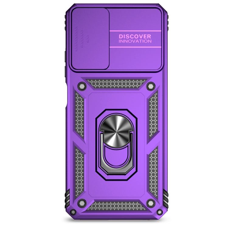 For Motorola Moto G Power 5G 2024 Sliding Camshield Holder Phone Case(Purple) - Motorola Cases by buy2fix | Online Shopping UK | buy2fix