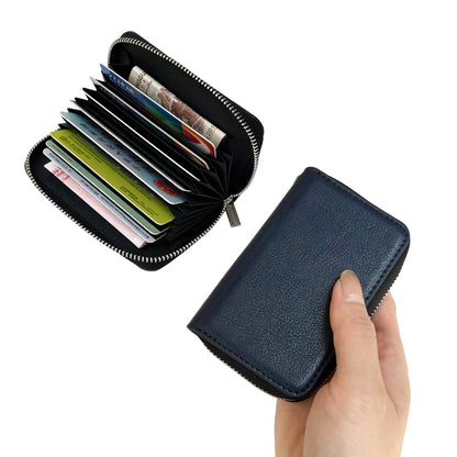 For iPhone 13 Pro Max Solid Color Zipper 11-Card Slots Bag Phone Case with Lanyard(Blue) - iPhone 13 Pro Cases by buy2fix | Online Shopping UK | buy2fix