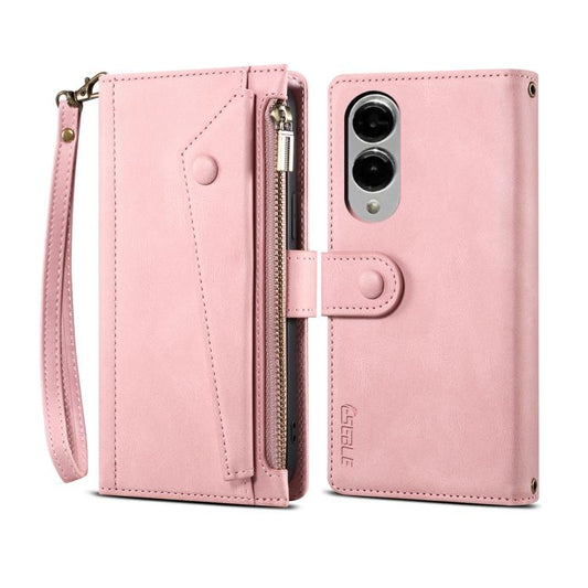 For Samsung Galaxy S25 Edge 5G ESEBLE Retro Frosted RFID Flip Leather Phone Case(Rose Gold) - Galaxy S25 Edge 5G Cases by ESEBLE | Online Shopping UK | buy2fix