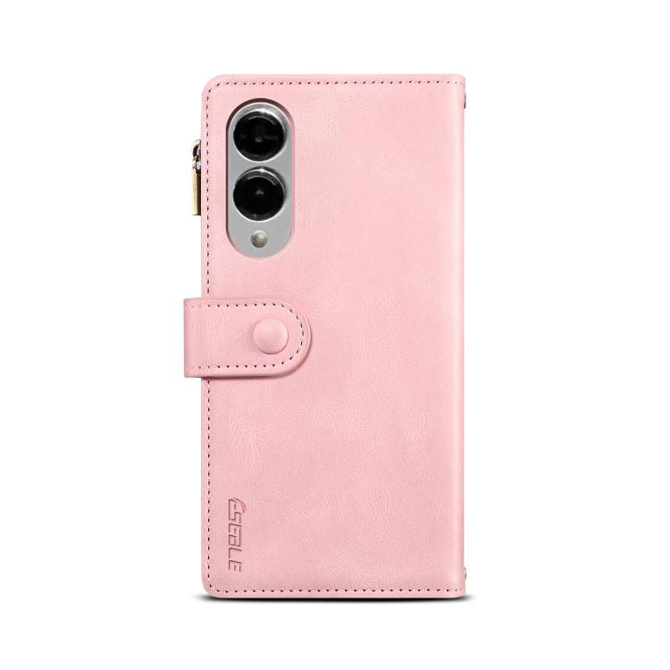 For Samsung Galaxy S25 Edge 5G ESEBLE Retro Frosted RFID Flip Leather Phone Case(Rose Gold) - Galaxy S25 Edge 5G Cases by ESEBLE | Online Shopping UK | buy2fix