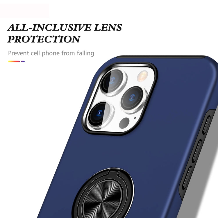 For iPhone 16 Magnetic Ring Holder Phone Case(Navy Blue) - iPhone 16 Cases by buy2fix | Online Shopping UK | buy2fix