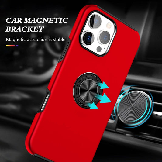 For iPhone 16 Magnetic Ring Holder Phone Case(Red) by buy2fix