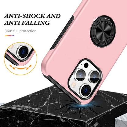 For iPhone 16 Pro Max Magnetic Ring Holder Phone Case(Rose Gold) - iPhone 16 Pro Max Cases by buy2fix | Online Shopping UK | buy2fix