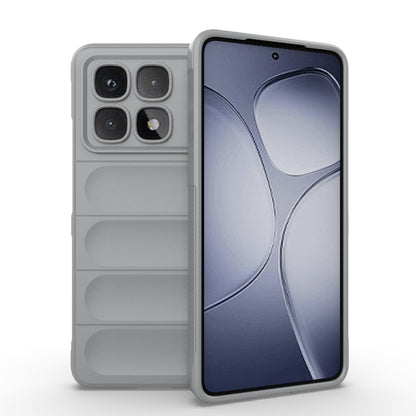 For Redmi K70 Ultra Global Magic Shield TPU + Flannel Phone Case(Grey) by buy2fix